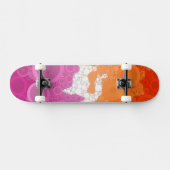 Abstracte vlag voor lesbiennes persoonlijk skateboard (Horizontaal)