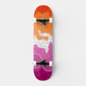 Abstracte vlag voor lesbiennes persoonlijk skateboard (Voorkant)