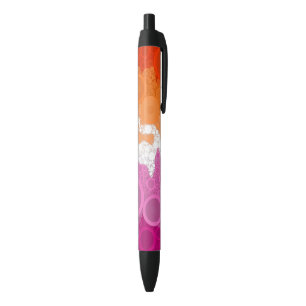 Abstracte vlag voor lesbiennes zwarte inkt pen