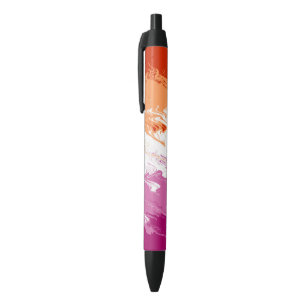 Abstracte vlag voor lesbiennes zwarte inkt pen