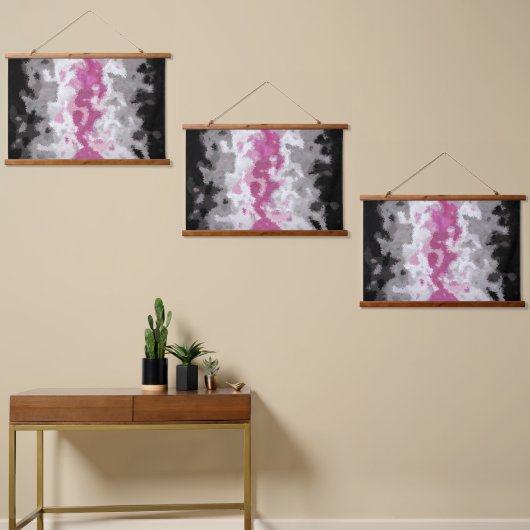 Abstracte vlag voor Librafeminine Pride Hangend Wandkleed (Asymmetrisch)