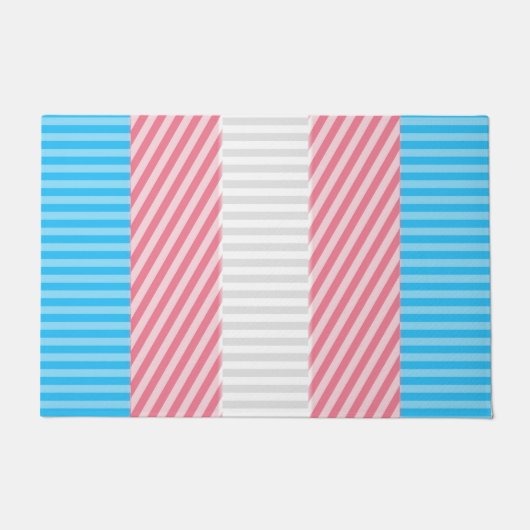 Abstracte vlag voor transgender Pride Deurmat (Voorkant)