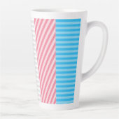 Abstracte vlag voor transgender Pride Latte Mok (Rechts)