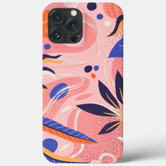 abstracte vlakke bloem Case-Mate iPhone case (Achterkant)