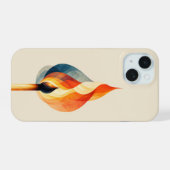Abstracte Vlam Hoesje iPhone 15 Case (Achterkant horizontaal)