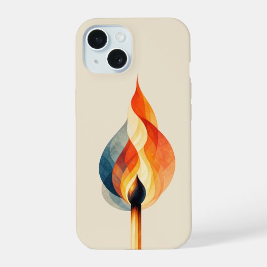 Abstracte Vlam Hoesje iPhone 15 Case (Achterkant)