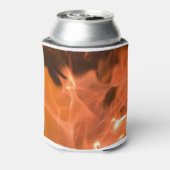 Abstracte vlam Koozie (Blikje Achterkant)