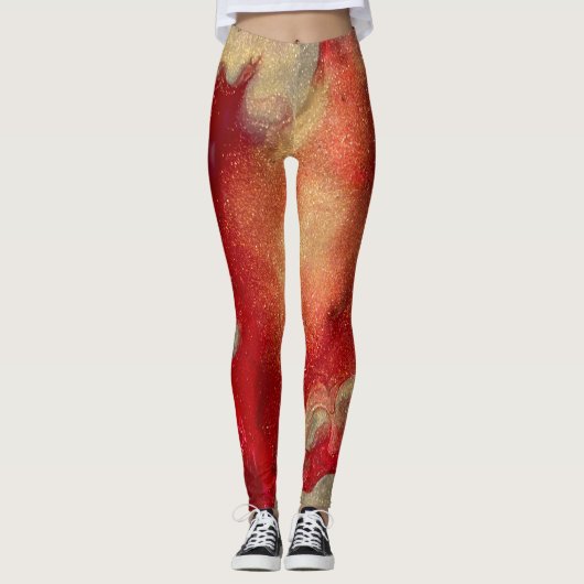 Abstracte vlam leggingen leggings (Voorkant)