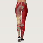 Abstracte vlam leggingen leggings (Achterkant)
