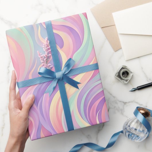 Abstracte Vlam Pastel Zachte Inpakpapier (Geschenken)