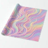 Abstracte Vlam Pastel Zachte Inpakpapier (Uitgerold)