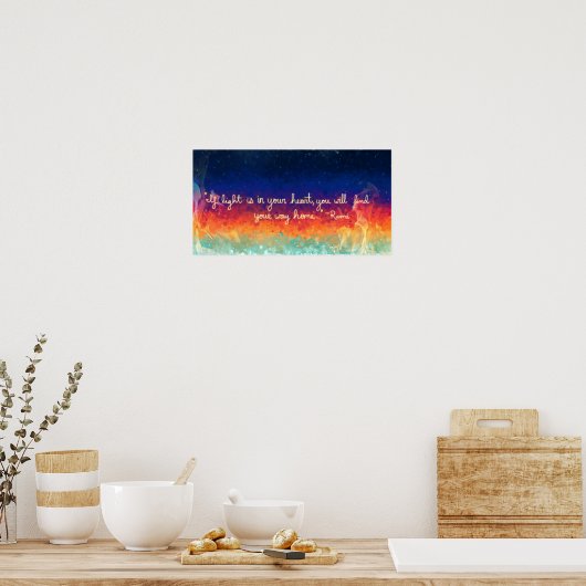 Abstracte vlam poster (Keuken)