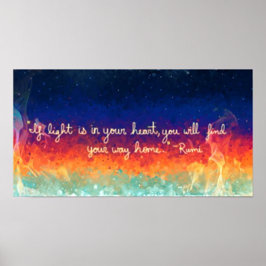 Abstracte vlam poster (Voorkant)