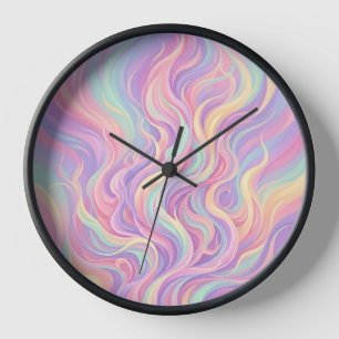 Abstracte Vlam Vuurdans Pastel Zachte Kunst Klokke