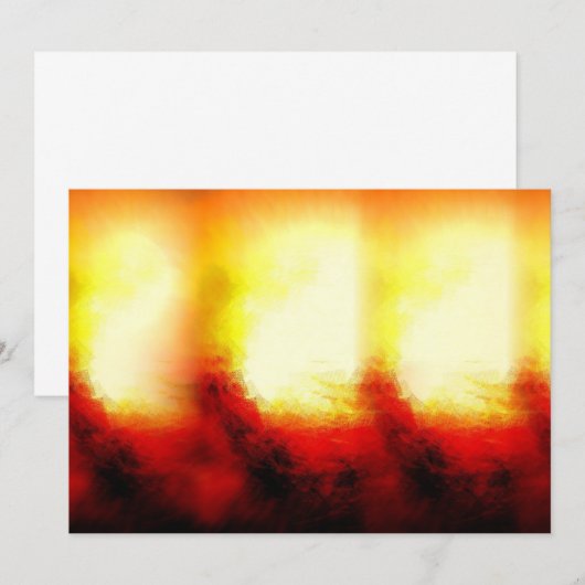 Abstracte vlammen uitnodigingen (Voorkant / Achterkant)
