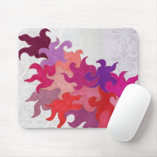 Abstracte vlammousepad muismat (Met muis)