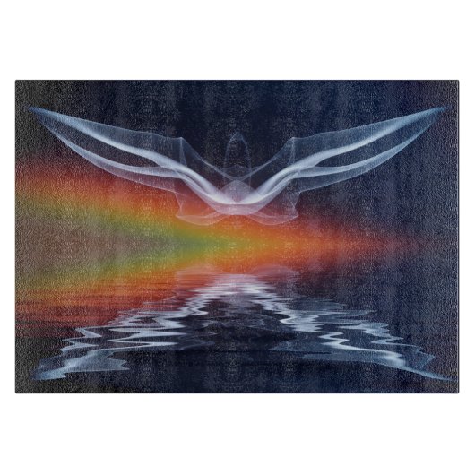Abstracte vleermuis silhouet snijplank (Voorkant)