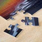 Abstracte vleermuissilhouet legpuzzel (Zijkant)