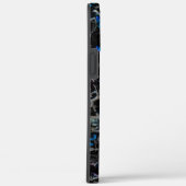 Abstracte vleermuisvleugels boven gekleurde turquo Case-Mate iPhone case (Achterkant / Rechts)