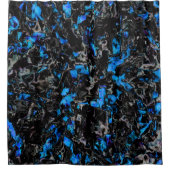 Abstracte vleermuisvleugels boven gekleurde turquo douchegordijn (Voorkant)