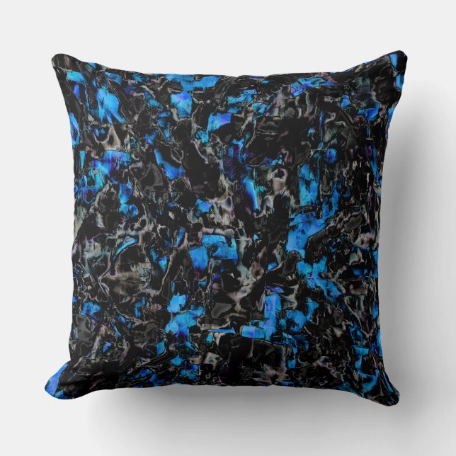 Abstracte vleermuisvleugels boven gekleurde turquo kussen (Voorkant)