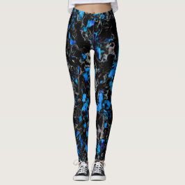 Abstracte vleermuisvleugels boven gekleurde turquo leggings