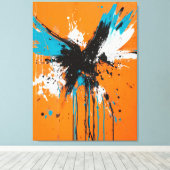 Abstracte vleugels van vrijheid canvas afdruk (Insitu (Houten vloer))