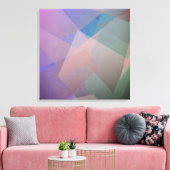 Abstracte vliegende deeltjes | Geometrische vormen Canvas Afdruk (Insitu (Woonkamer))