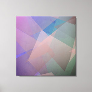 Abstracte vliegende deeltjes   Geometrische vormen Canvas Afdruk