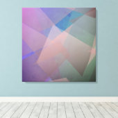 Abstracte vliegende deeltjes | Geometrische vormen Canvas Afdruk (Insitu (Houten vloer))