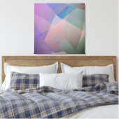Abstracte vliegende deeltjes | Geometrische vormen Canvas Afdruk (Insitu (Slaapkamer))