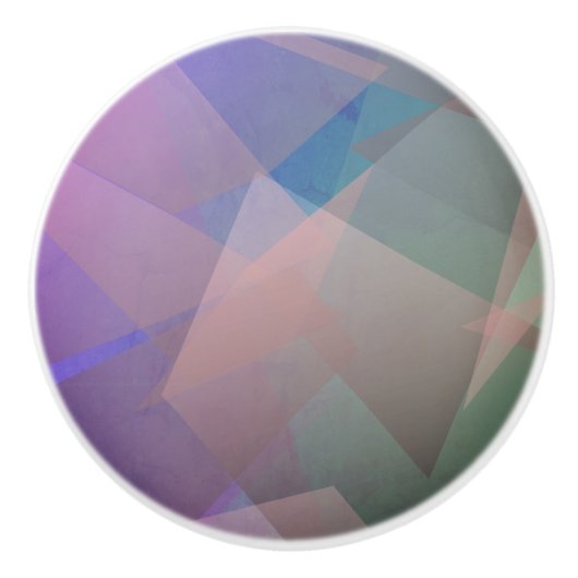 Abstracte vliegende deeltjes | Geometrische vormen Keramische Knop (Voorkant)