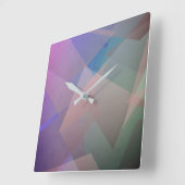 Abstracte vliegende deeltjes | Geometrische vormen Vierkante Klok (Hoek)