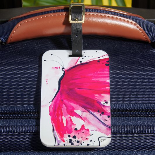 Abstracte vlinder Acryl bagagelabel (Voorkant Insitu 2)