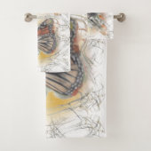 Abstracte vlinder bad handdoek (Insitu)