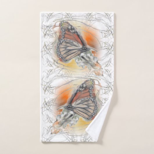 Abstracte vlinder bad handdoek (Handdoek)