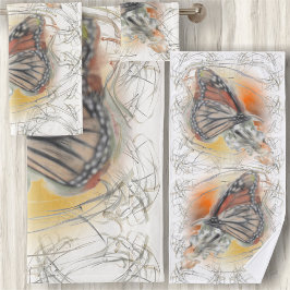 Abstracte vlinder bad handdoek