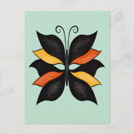 Abstracte vlinder Briefkaart