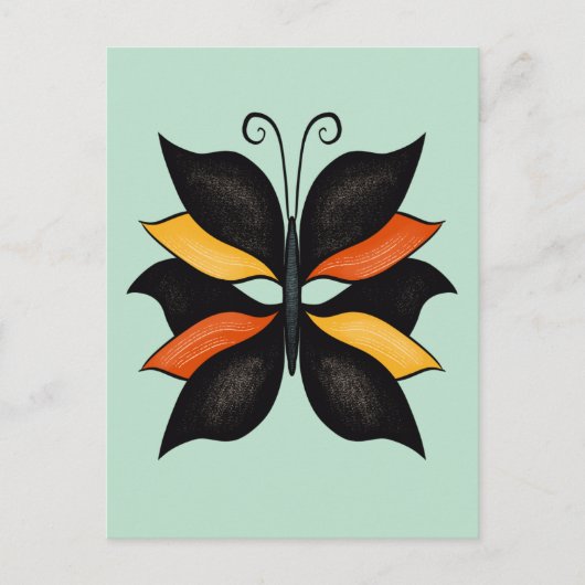 Abstracte vlinder Briefkaart (Voorkant)