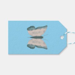 Abstracte vlinder cadeaulabel