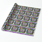 Abstracte vlinder cadeaupapier (Uitgerold)