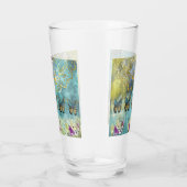 Abstracte vlinder en Floral design Glas (Rechts)