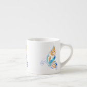 Abstracte vlinder espresso kop (Rechts)