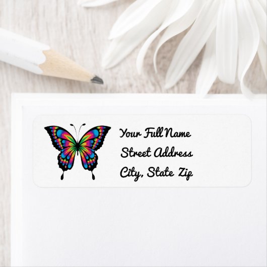 Abstracte vlinder etiket (Insitu)