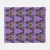 Abstracte vlinder fleece deken (Voorkant (Horizontaal))