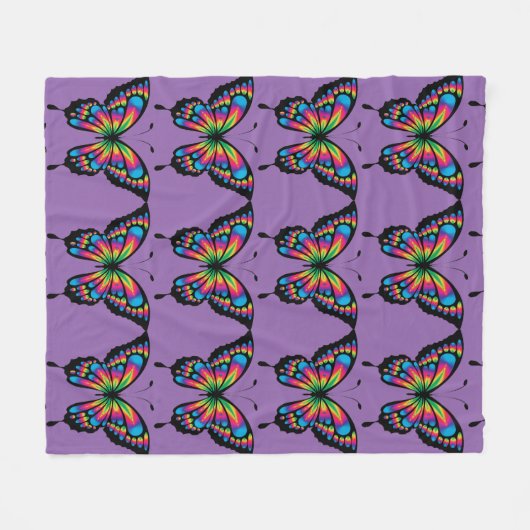 Abstracte vlinder fleece deken (Voorkant (Horizontaal))