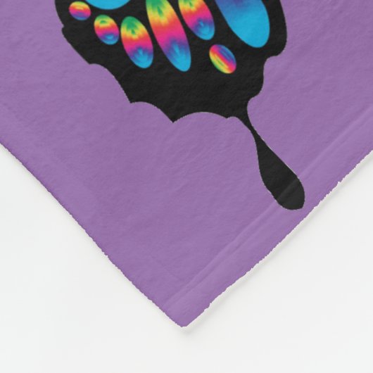 Abstracte vlinder fleece deken (Hoek)