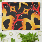 Abstracte vlinder Harten 16x24in theehanddoek Theedoek (Gevouwen)