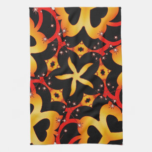 Abstracte vlinder Harten 16x24in theehanddoek Theedoek