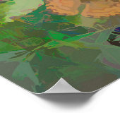 Abstracte vlinder in kleurvariaties poster (Hoek)